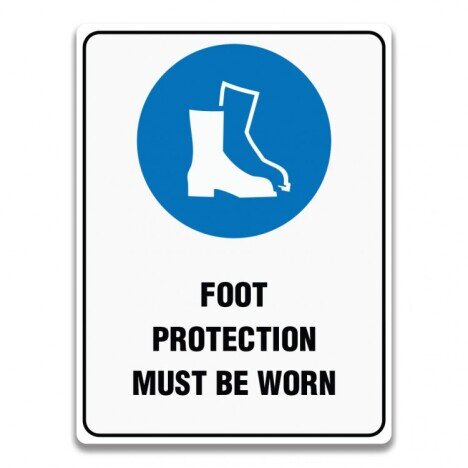 FOOT PROTECTION MUST BE WORN SIGN