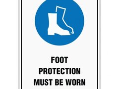 FOOT PROTECTION MUST BE WORN SIGN